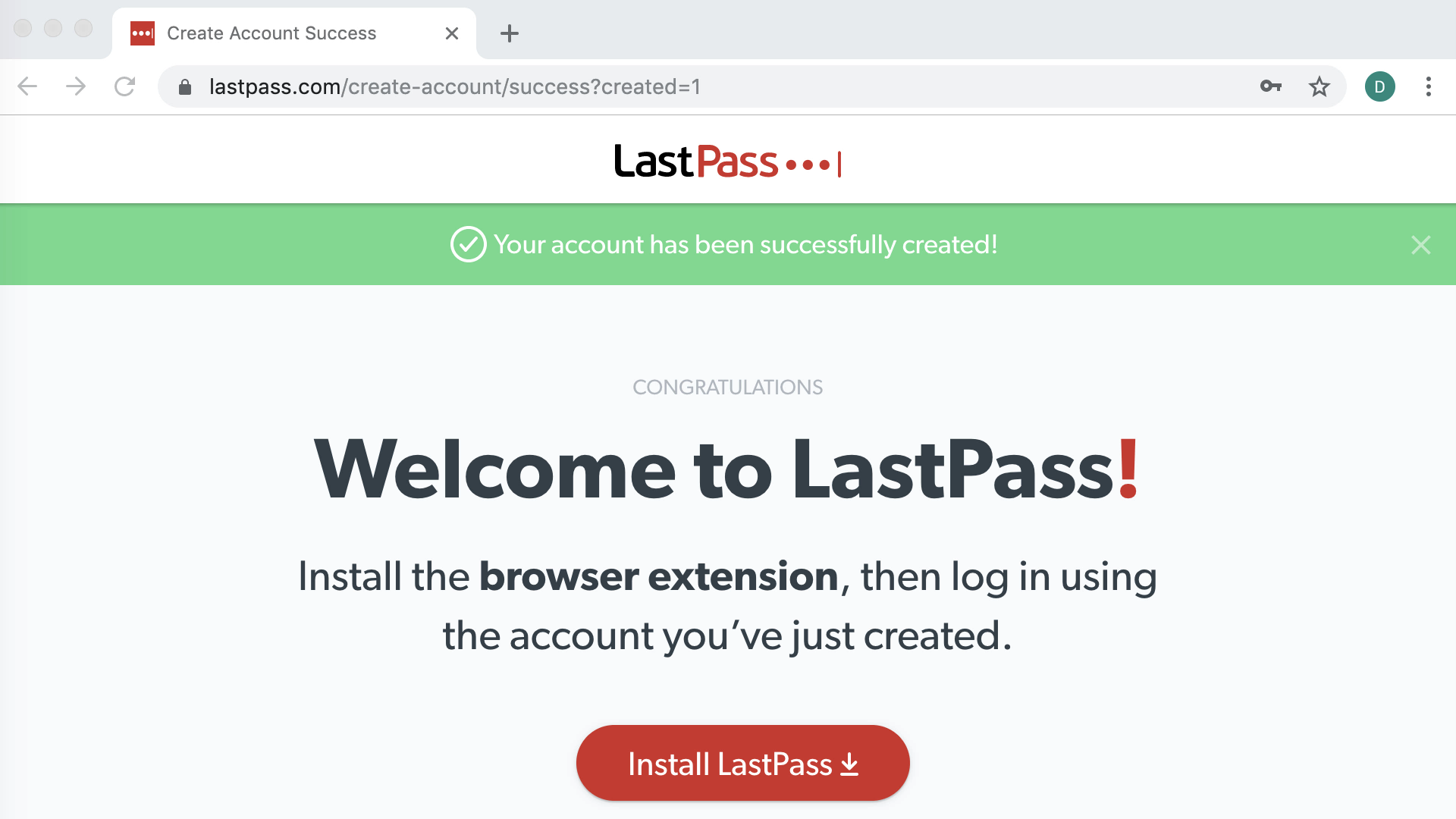 instal the new LastPass Password Manager 4.120
